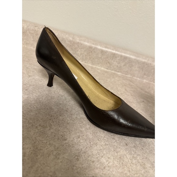 Saks Fifth Avenue Brown Heels Size 9 - Picture 6 of 13